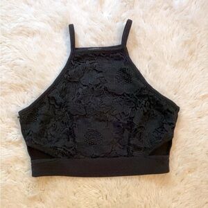 Charlottes Russe black holter crop top